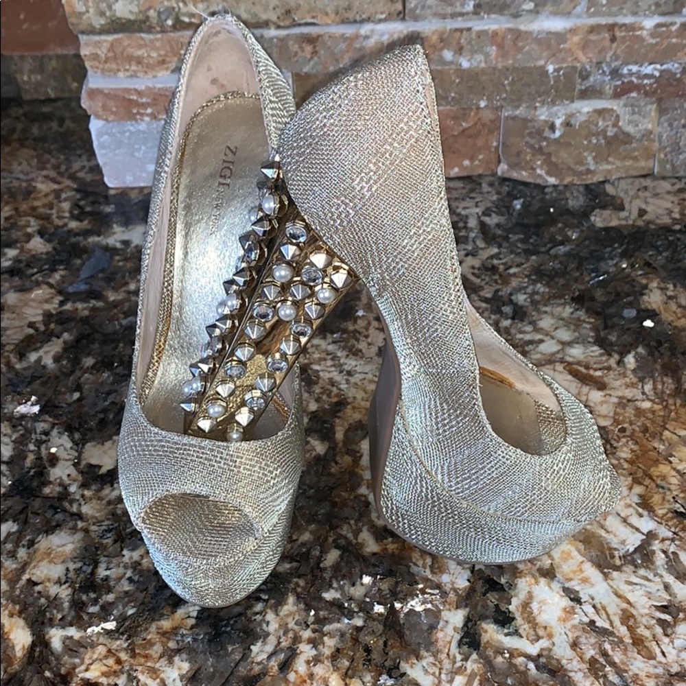 Zigi New York GOLD STUDDED, PEARLS, CRYSTALS!